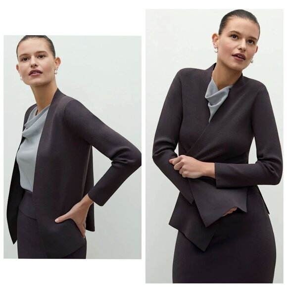 M.M. Lafleur The Woolf Jardigan Knit Jacket Cardigan Charcoal Gray XS - Picture 2 of 13